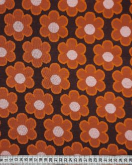 Jacquard Pattern Love Happy Bloom orange