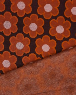 Jacquard Pattern Love Happy Bloom orange