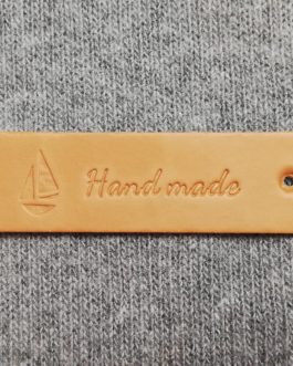 Label Kunstleder “Handmade” Schiff braun