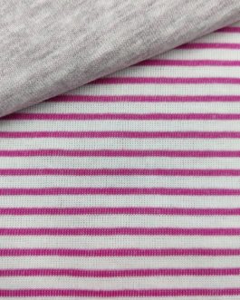 Strick Doubleface Stripe fuchsia/white