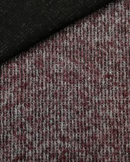 Strickfleece bordeaux meliert