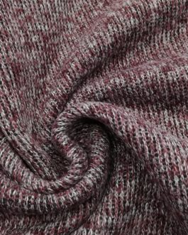 Strickfleece bordeaux meliert