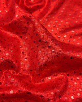 Folienjersey bunte Punkte rot